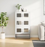 VidaXL Hoge kast 68x39x123 cm staal wit