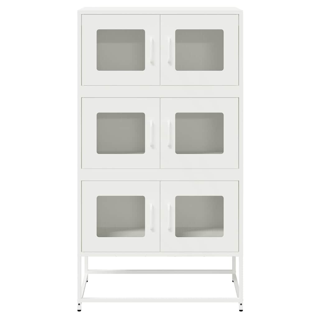VidaXL Hoge kast 68x39x123 cm staal wit