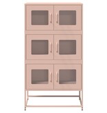 VidaXL Hoge kast 68x39x123 cm staal roze