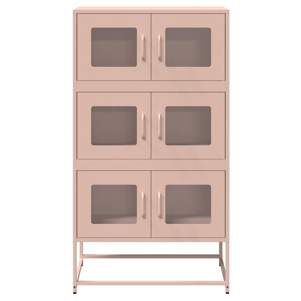 VidaXL Hoge kast 68x39x123 cm staal roze