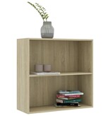 VidaXL Boekenkast 80x30x76,5 cm bewerkt hout sonoma eikenkleurig