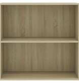 VidaXL Boekenkast 80x30x76,5 cm bewerkt hout sonoma eikenkleurig