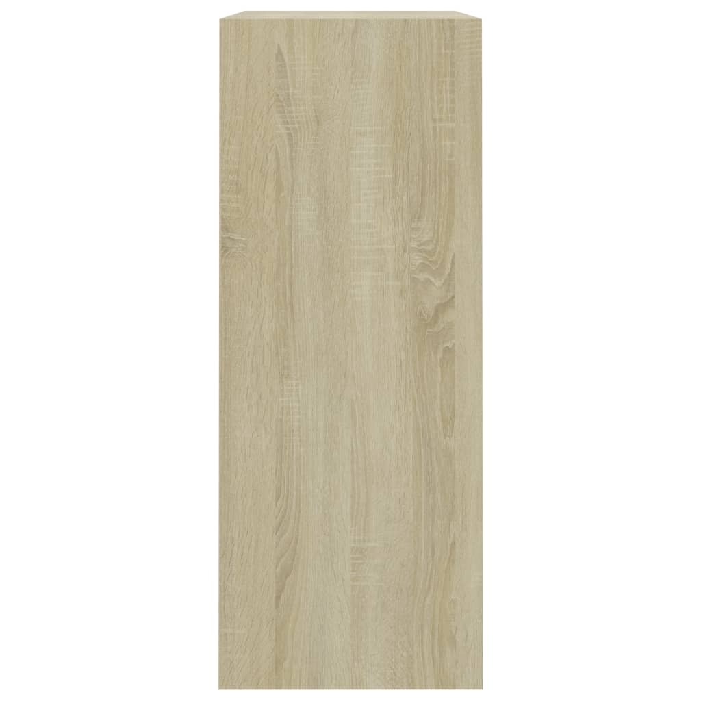 VidaXL Boekenkast 80x30x76,5 cm bewerkt hout sonoma eikenkleurig