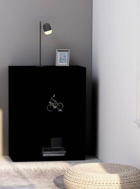 VidaXL Boekenkast 60x30x76,5 cm bewerkt hout zwart