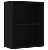 VidaXL Boekenkast 60x30x76,5 cm bewerkt hout zwart