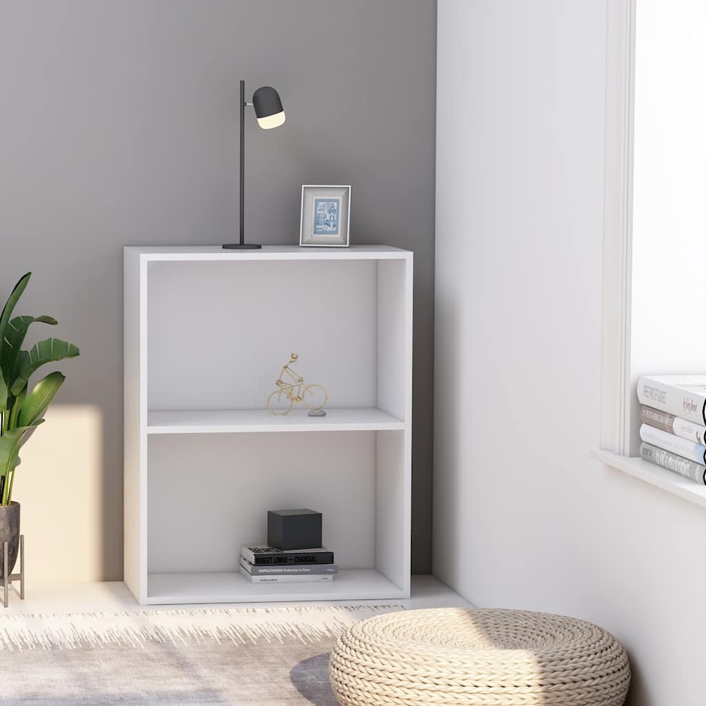 VidaXL Boekenkast 60x30x76,5 cm bewerkt hout wit