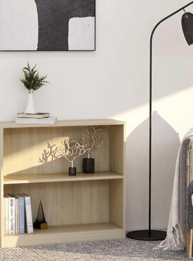 VidaXL Boekenkast 80x24x75 cm bewerkt hout sonoma eikenkleurig