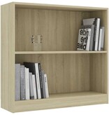 VidaXL Boekenkast 80x24x75 cm bewerkt hout sonoma eikenkleurig