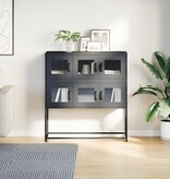 VidaXL Dressoir 100,5x39x107 cm koudgewalst staal antracietkleurig