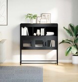 VidaXL Dressoir 100,5x39x107 cm koudgewalst staal antracietkleurig