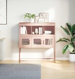 VidaXL Dressoir 100,5x39x107 cm koudgewalst staal roze