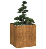 VidaXL Plantenbak roestig 80x80x80 cm weervast staal