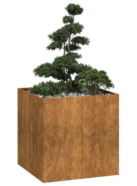 VidaXL Plantenbak roestig 80x80x80 cm weervast staal
