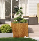VidaXL Plantenbak roestig 80x80x80 cm weervast staal