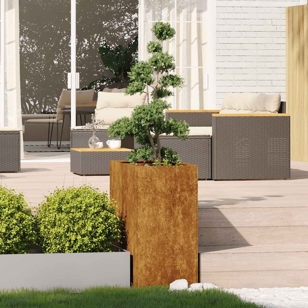 VidaXL Plantenbak roestig 40x80x80 cm weervast staal