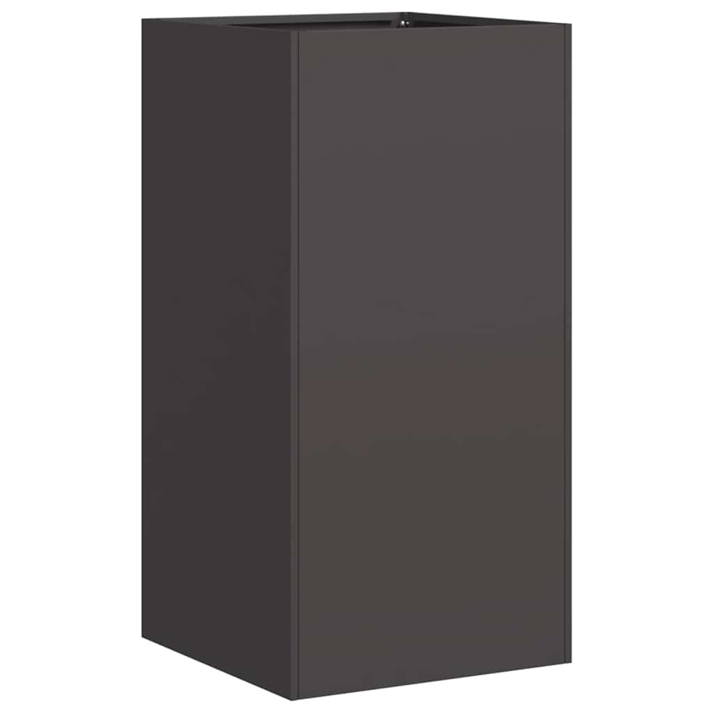 VidaXL Plantenbak 40x40x80 cm koudgewalst staal zwart