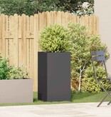 VidaXL Plantenbak 40x40x80 cm koudgewalst staal zwart