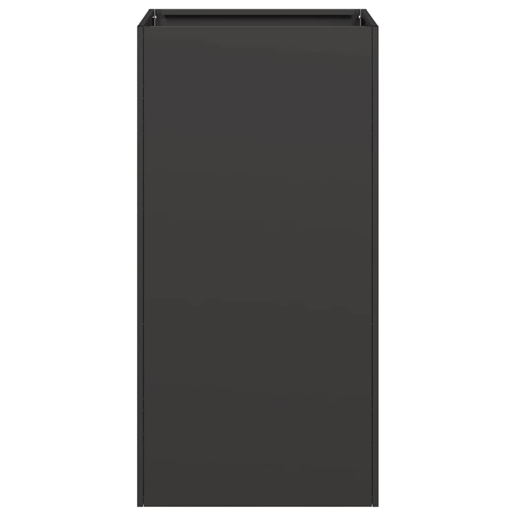 VidaXL Plantenbak 40x40x80 cm koudgewalst staal zwart
