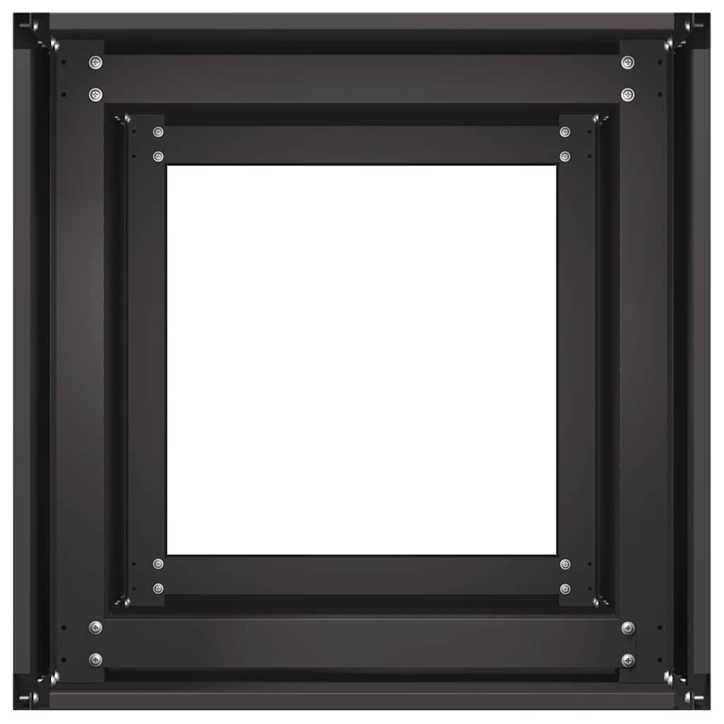 VidaXL Plantenbak 40x40x80 cm koudgewalst staal zwart