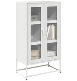 VidaXL Hoge kast 68x39x123 cm staal wit