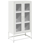 VidaXL Hoge kast 68x39x123 cm staal wit