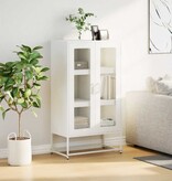 VidaXL Hoge kast 68x39x123 cm staal wit