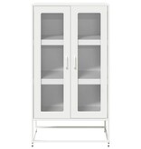VidaXL Hoge kast 68x39x123 cm staal wit