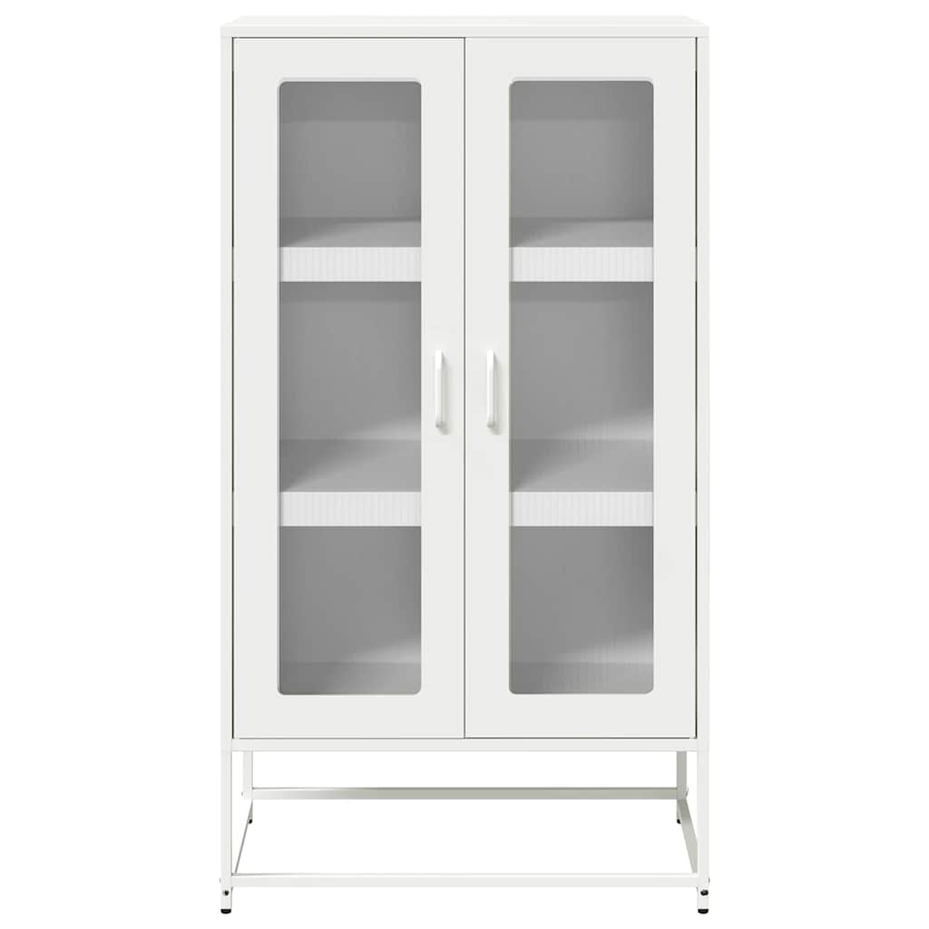 VidaXL Hoge kast 68x39x123 cm staal wit