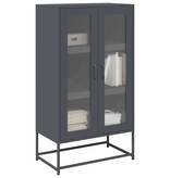 VidaXL Hoge kast 68x39x123 cm staal antracietkleurig