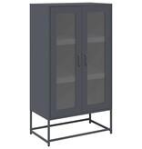 VidaXL Hoge kast 68x39x123 cm staal antracietkleurig