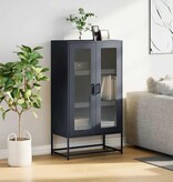VidaXL Hoge kast 68x39x123 cm staal antracietkleurig