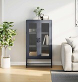 VidaXL Hoge kast 68x39x123 cm staal antracietkleurig