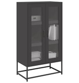 VidaXL Hoge kast 68x39x123 cm staal zwart