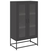 VidaXL Hoge kast 68x39x123 cm staal zwart