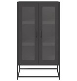 VidaXL Hoge kast 68x39x123 cm staal zwart