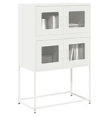 VidaXL Hoge kast 68x39x107 cm staal wit