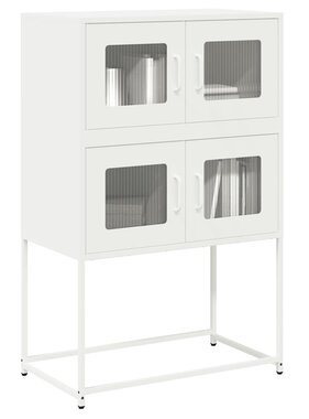 VidaXL Hoge kast 68x39x107 cm staal wit