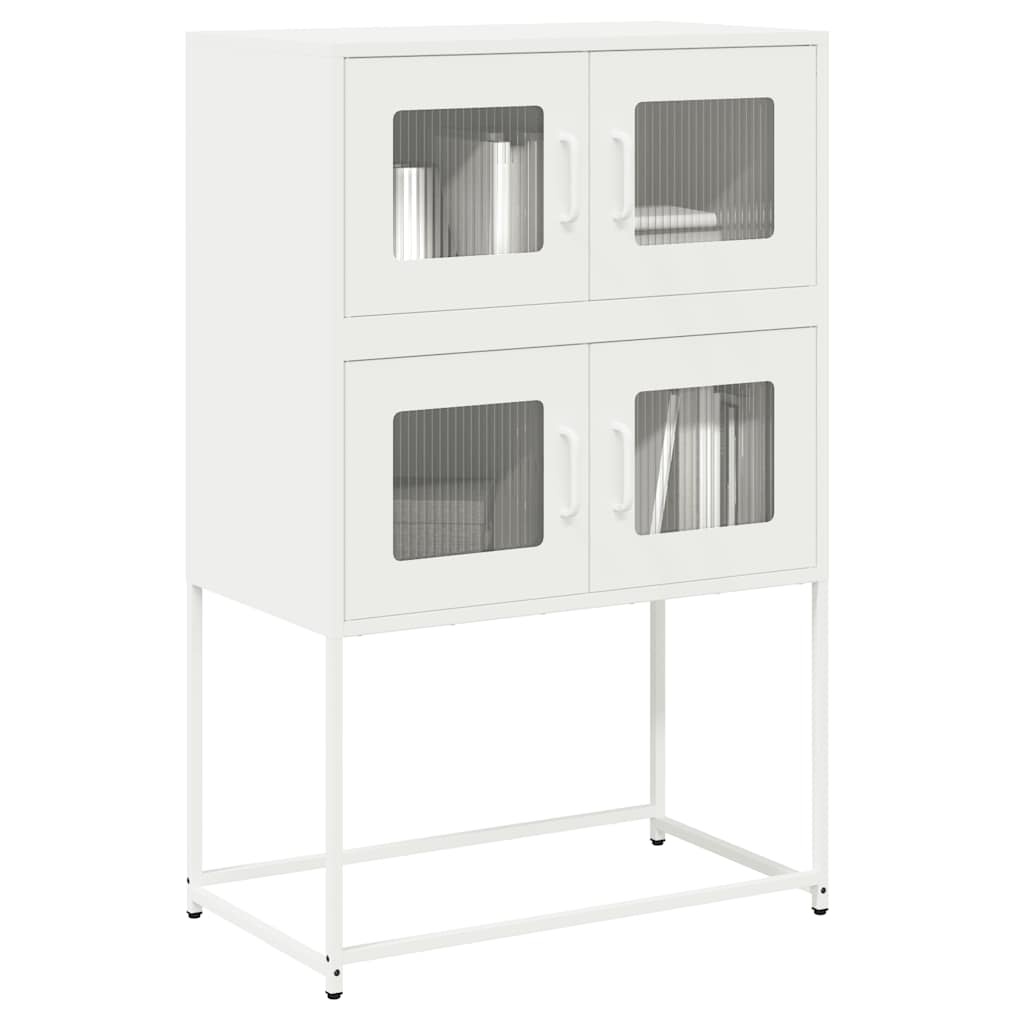 VidaXL Hoge kast 68x39x107 cm staal wit