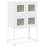 VidaXL Hoge kast 68x39x107 cm staal wit
