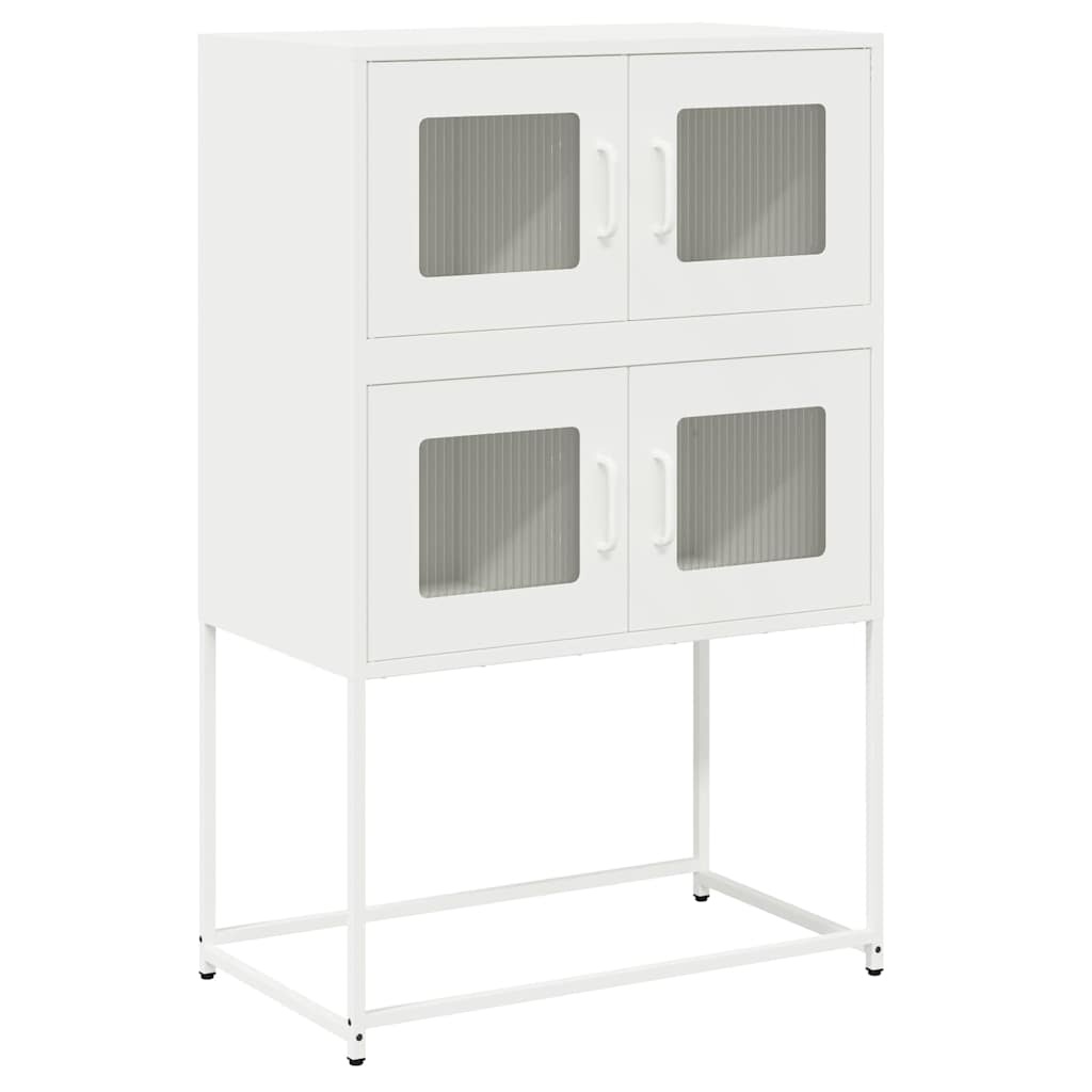 VidaXL Hoge kast 68x39x107 cm staal wit