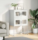 VidaXL Hoge kast 68x39x107 cm staal wit