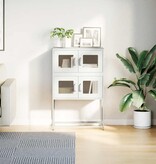 VidaXL Hoge kast 68x39x107 cm staal wit