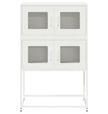 VidaXL Hoge kast 68x39x107 cm staal wit