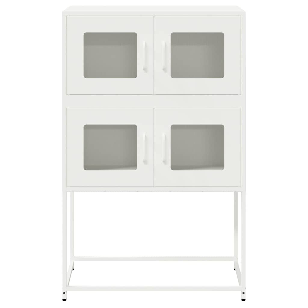 VidaXL Hoge kast 68x39x107 cm staal wit