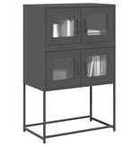 VidaXL Hoge kast 68x39x107 cm staal antracietkleurig