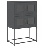 VidaXL Hoge kast 68x39x107 cm staal antracietkleurig
