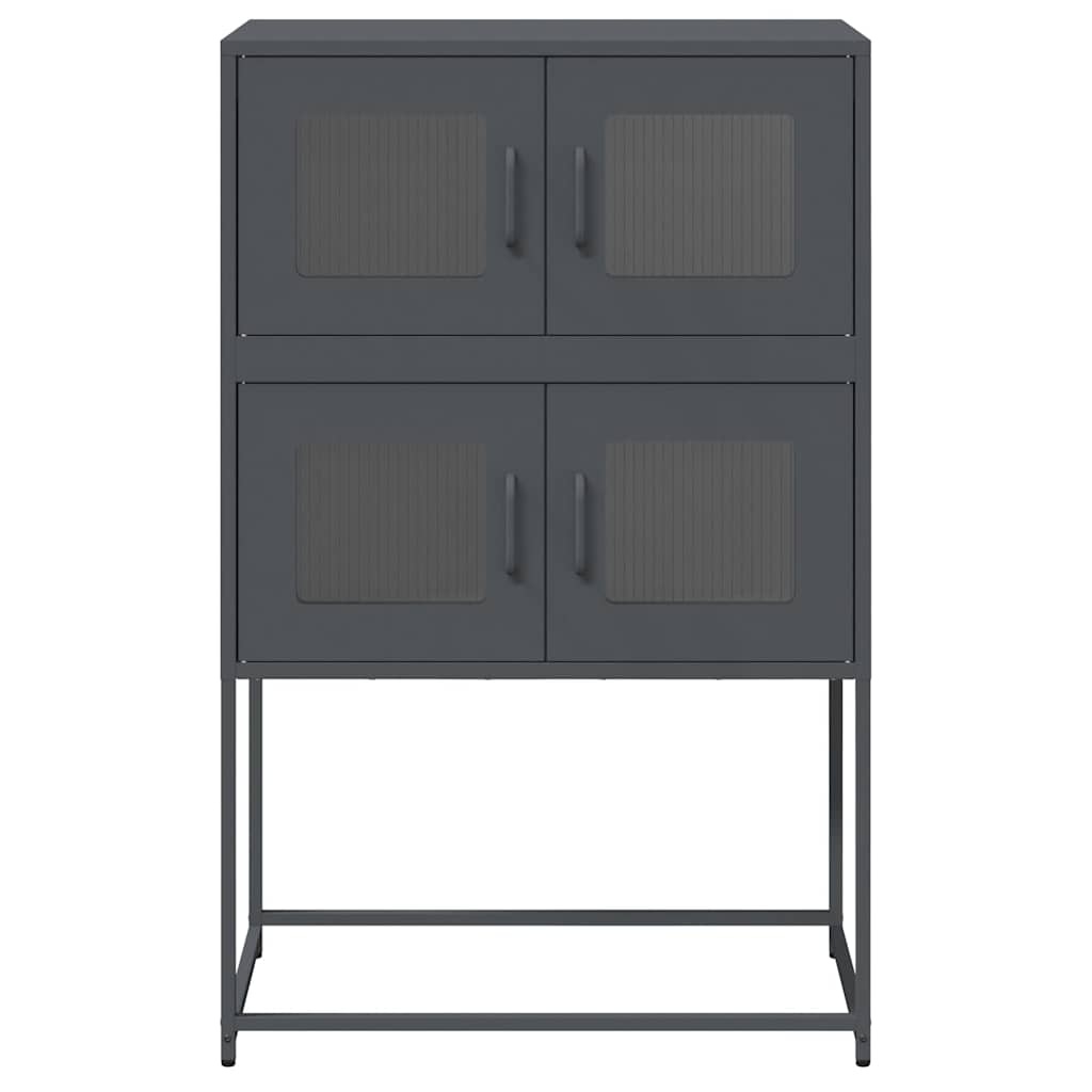 VidaXL Hoge kast 68x39x107 cm staal antracietkleurig