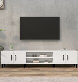 VidaXL Tv-meubel 180x31,5x40 cm bewerkt hout hoogglans wit
