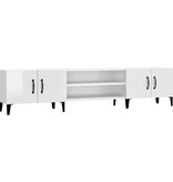 VidaXL Tv-meubel 180x31,5x40 cm bewerkt hout hoogglans wit
