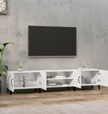 VidaXL Tv-meubel 180x31,5x40 cm bewerkt hout hoogglans wit